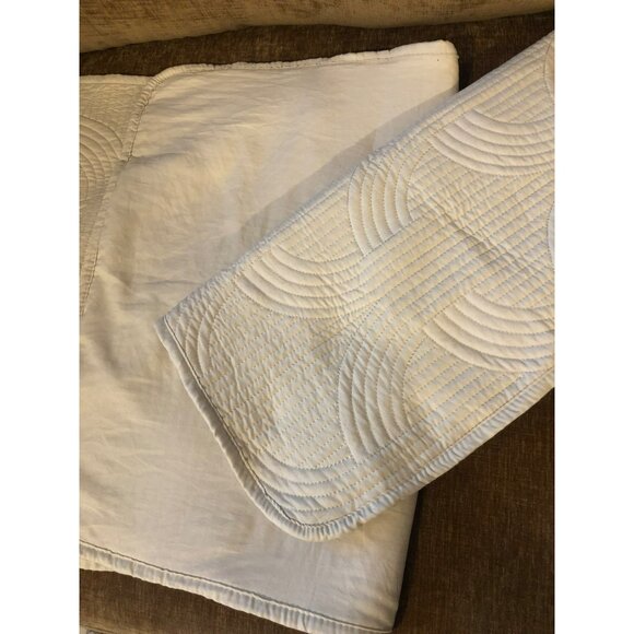 Dwell Studio King Quilted Pillow Sham Creamy White Set of 2 - Picture 3 of 4